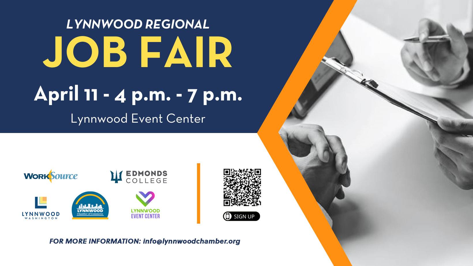 Lynnwood Regional Job Fair April 11, 4-7 p.m., Lynnwood Events Center