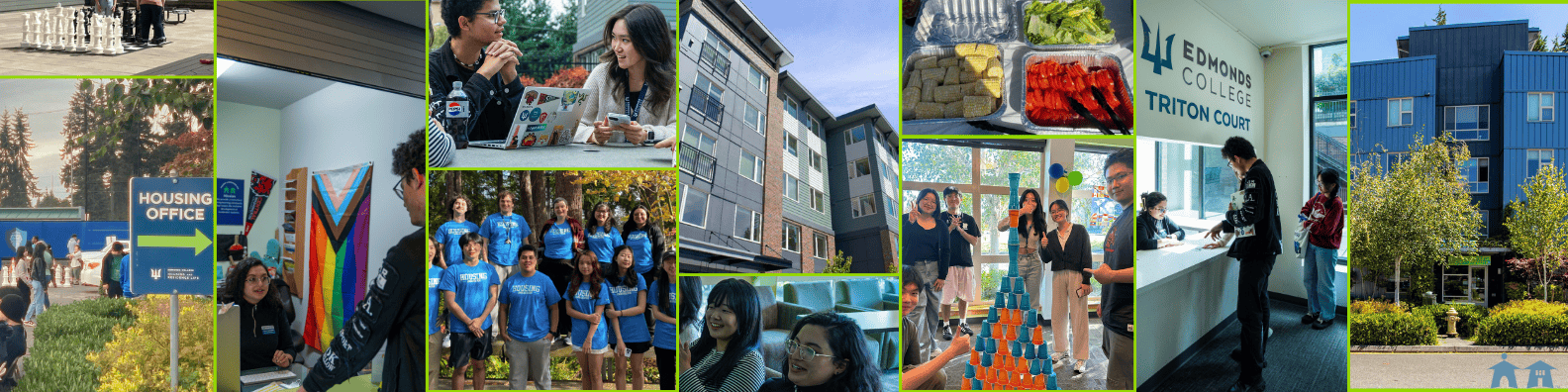 pictures of housing residents assembled in a collage