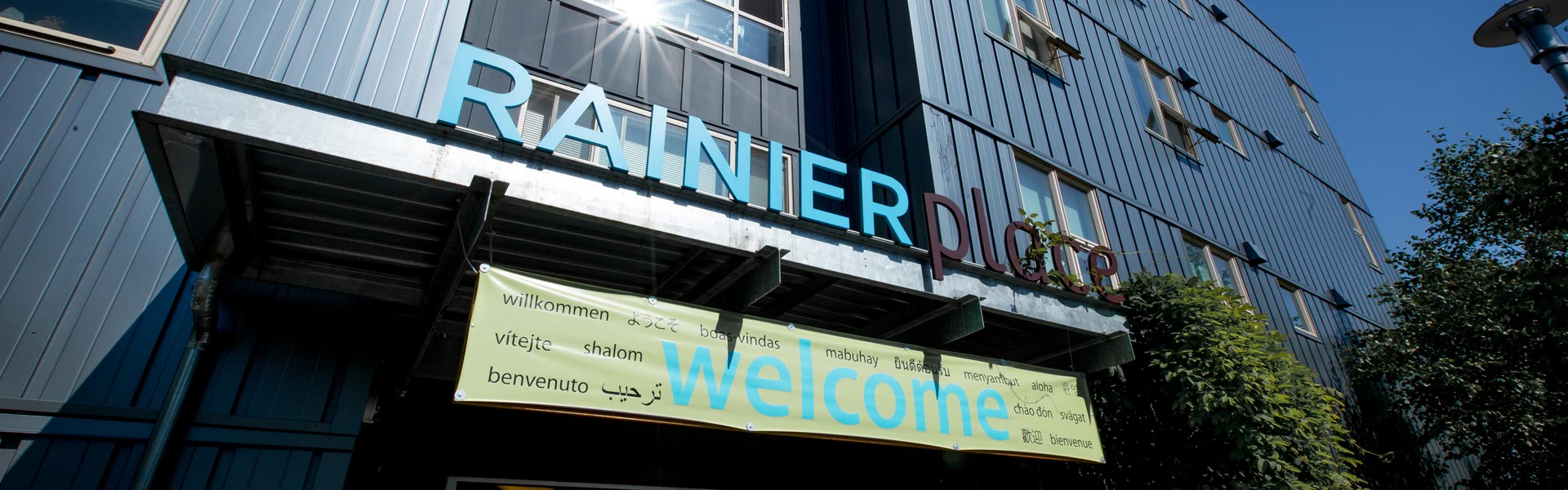 Welcome Sign at Rainier Place