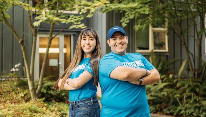 Two Housing ambassador students