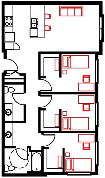 Triton Court 3 Bedroom Floor Plan