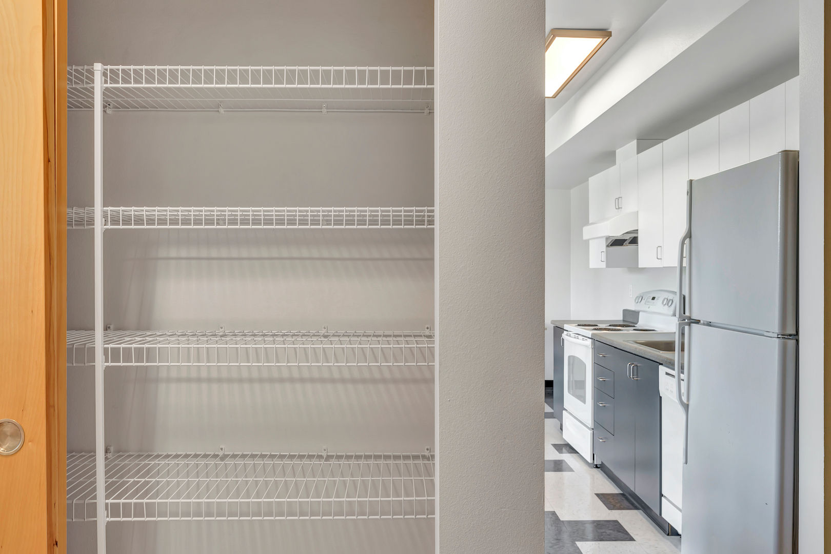 a photo showing a closet in the studio unit