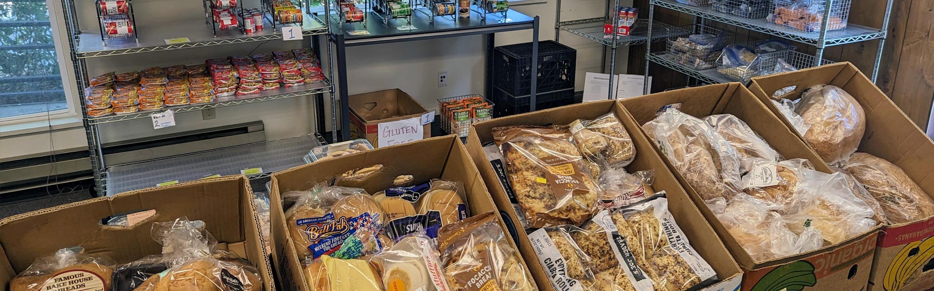 Food available at the food pantry