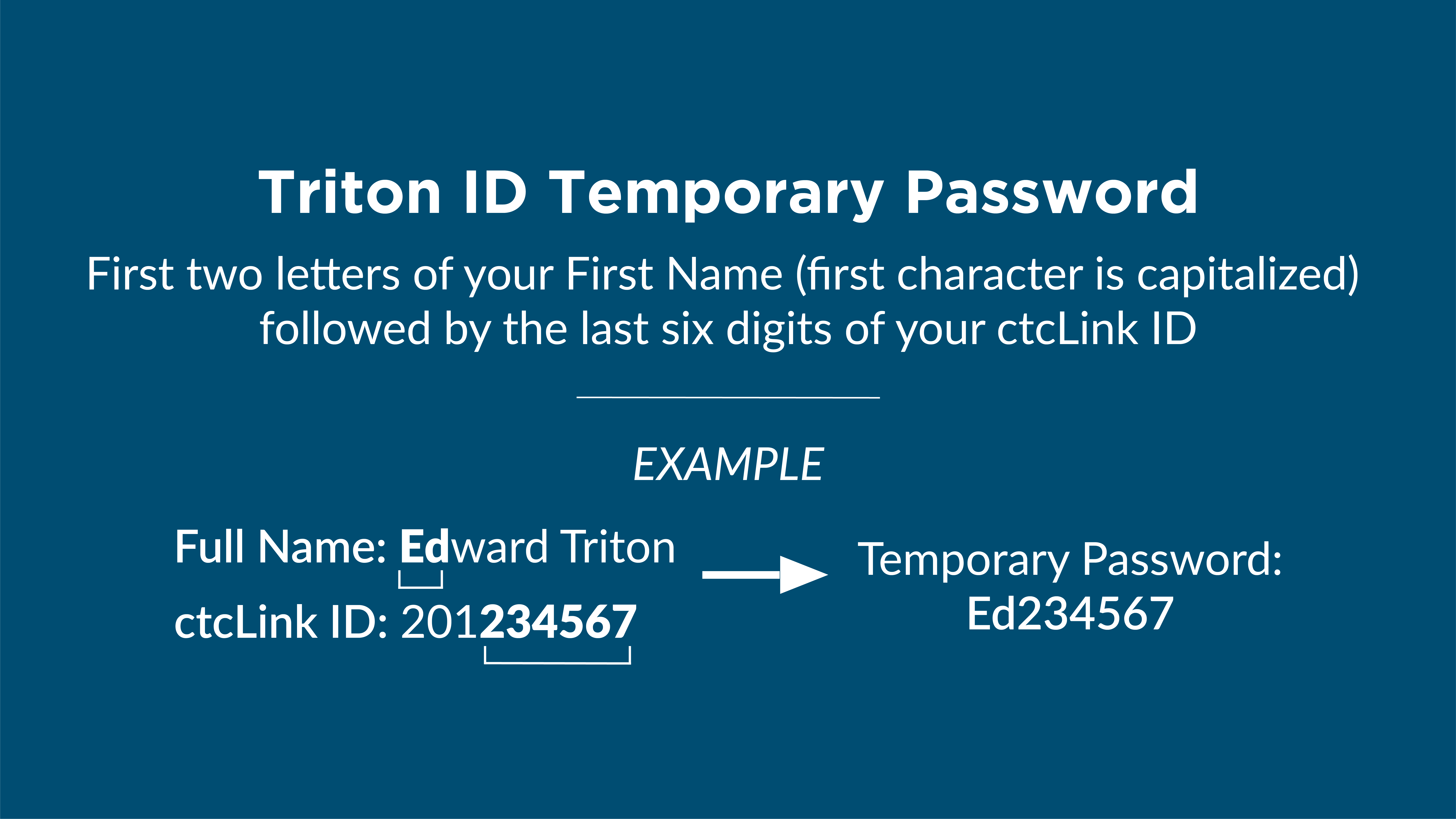 Triton ID Temporary Password